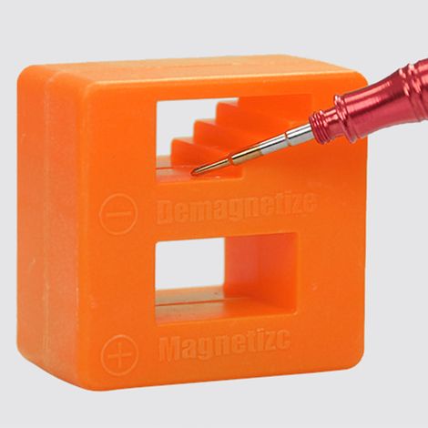 Magnétiseur/démagnétiseur en gros d'usine, tête 2 en 1, tournevis, outils pour magnétiseur/démagnétiseur, orange. (1/5)