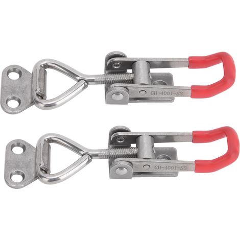 Lot de 2 pinces à genouillère en acier inoxydable 304, boucle réglable, outil de fixation rapide à main (1/5)