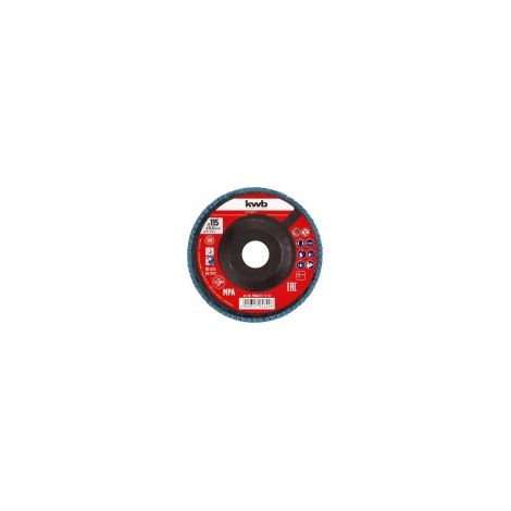 DISCO LAMELLARE IN ZIRCONIO DIAM. 115 MM GRANA 120 CON SUPPORTO IN PLASTICA