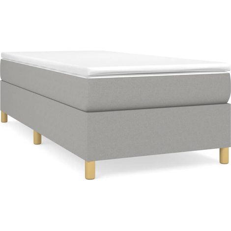Maison Exclusive - Struttura Letto a Rete a Molle Grigio Chiaro 80x200 cm Tessuto