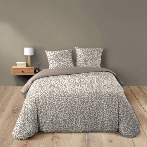Parure de lit 3 pièces 240 x 220 cm imprimé 100% coton 42 fils WILD (1/4)