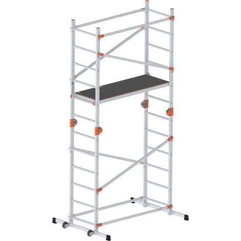 Trabattello multiuso "Fast & lock 200" a 4 posizioni di utilizzo con struttura in alluminio saldato (1/4)