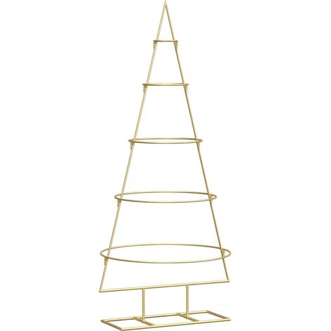 Arbre de Noël Sapin de Noël en métal Doré 124,5 cm Acier peint par poudre (1/5)