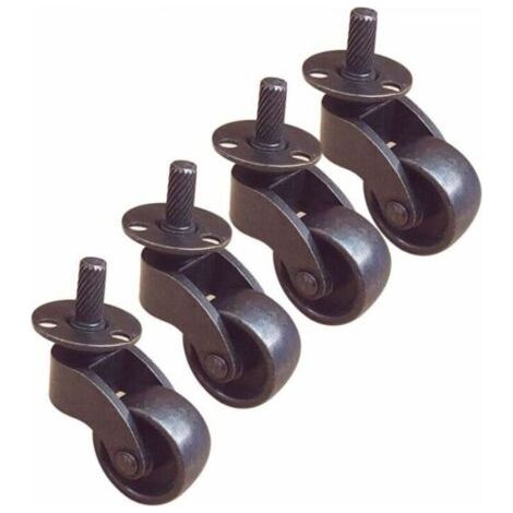 Remplacement Caster Roue Paquet de 4 roulettes pivotantes Mobilier / Rétro remplacement Roulettes for Chariots, salle à manger, métal voitures s, 300lb, l'installation Taille: 57mm, résistant à l'usur (1/3)