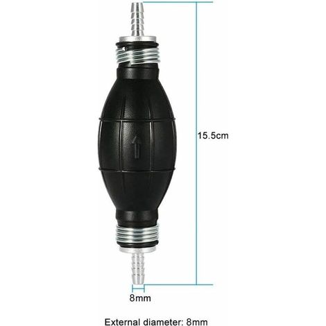 8mm Poire D'Amorcage Carburant Pompe à Main Inline Bateaux Alliage Gasoil Essence Diesel Pump,Universelle Pump Essence,Huile, Eau,Pompe de transfert de carburant,Automobile,Jardin Pompe (1/4)