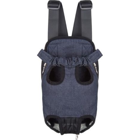 Sac De Transport Ventral Poitrine Sac à dos Pour Animaux Chien Chat- Taille XL (Blue jean)-Ywey (1/5)