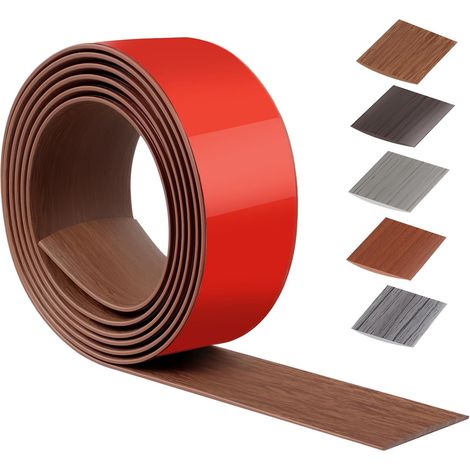 200 cm X 5 cm Barre De Seuil Adhesive, Seuil De Porte Adhesif PVC, Barres De Transition De Seuil Pour Cuisine, Salon, Pour Joindre Les Renfoncements Du Sol, Du Carrelage Ou Du Tapis(Teck) (1/5)