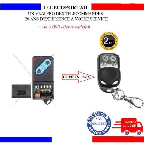 TELECOMMANDE FAAC TM1 433 DS, TELECOMMANDE COPIEUSE FAAC TM1 433 DS, TM2 433 DS, TM3 433 DS 433,92 Mhz