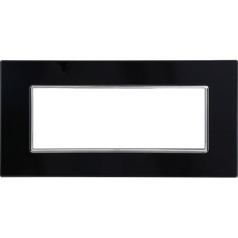 Trade Shop - CRISTAL PLATE 3M 4M 6M SCHWARZER GLASEFFEKT KOMPATIBEL MIT BTICINO AXOLUTE -