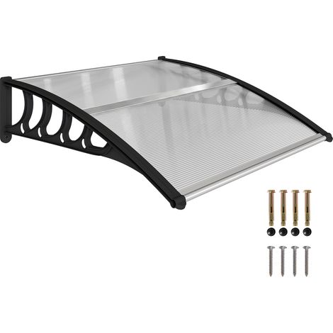 Outsunny Door Canopy Outdoor Awning Rain Shelter for Window Porch, Clear (1/5)