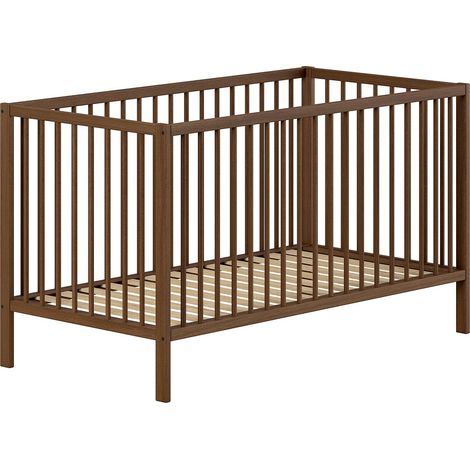 Lit Bébé à Barreaux "Dino" 70x140cm Marron
