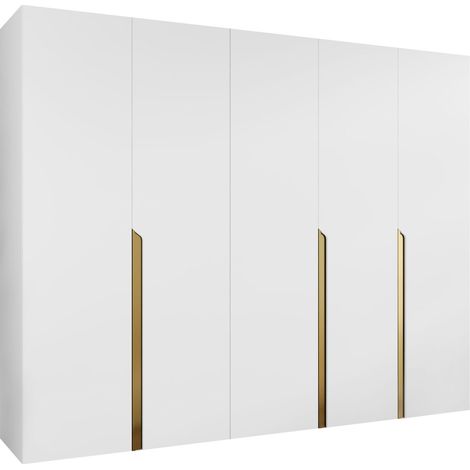 Armario Hartford 582, Blanco, 202x250x52cm, Puertas de armario: Con bisagras, Número de estantes: 0 (1/5)