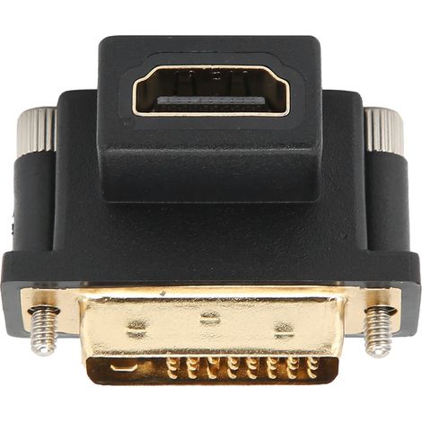 Adaptateur HDMI vers DVI 90° Angle Droit Femelle Mâle pour Écran Moniteur (1/5)