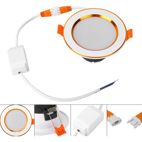 Plafonnier LED encastré intelligent 7W RGB+W avec contrôle vocal via application, compatible avec Amazon Alexa (1/5)