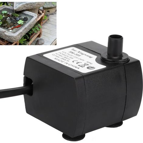 Petite pompe submersible, silencieuse et durable, adaptée aux fontaines d'aquarium, pompe submersible 5W (prise standard européenne 220V). (1/5)