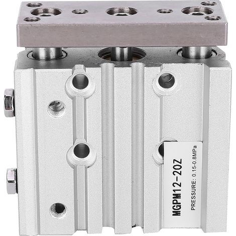 MGPM12-20Z 3-Kolben-Doppelwirkungs-Pneumatikzylinder aus Aluminiumlegierung, 12 mm Bohrung