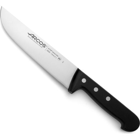 Cuchillo de carnicero Arcos Universal 283004 de Acero Nitrum, con Mango de Polioximetileno y hoja de 17.5 cm en estuche
