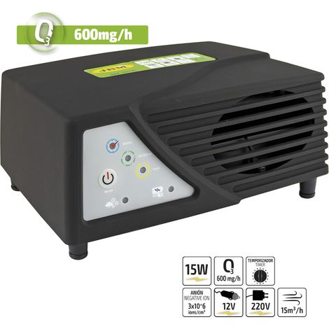 GENERADOR DE OZONO PORTATIL 600 MG/H (12V/220V) JBM 53796 (1/5)