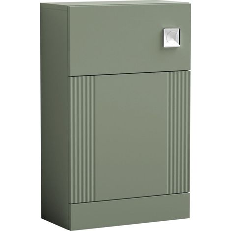 Modern Bathroom Belvide Retro Floor Standing WC Back to Wall Toilet Unit, 500mm, Satin Green