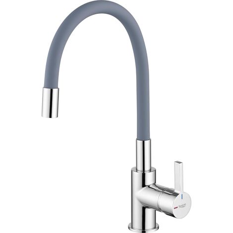 Kitchen Faucet, Sink Mixer Tap in Brass, Hot and Cold, Grey (1/5)