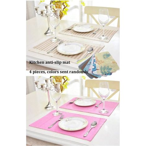Tapis de Cuisine Anti-dérapants (30x40cm x4) - PVC épais résistant à la chaleur, multifonction pour cuisine (1/4)