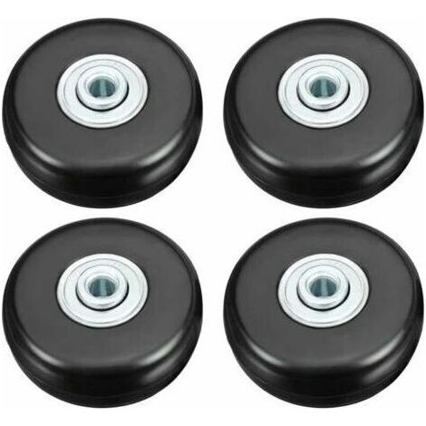 Roulette Valise, Bagage Valise Réparation Roulette Charge Lourd 50mm Muette Caoutchouc Universelle Pivotante Roue Rechange Transport Remplace Roulette 4PCS pour Valise/Bagage/Voyag (1/5)