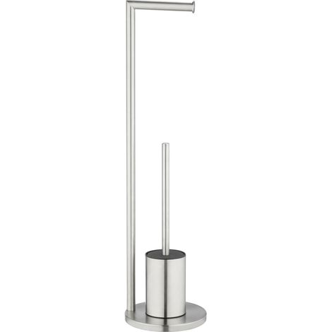 Wenko FERLA support inox pour papier toilette et brosse WC (1/5)