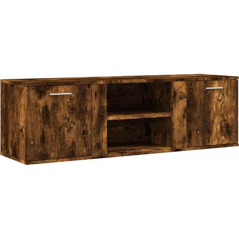 Mobile TV multimediale scaffale per televisione televisione buffet sala da pranzo soggiorno camera da letto rovere affumicato 120 x 34 x 37 cm derivati del legno marrone 020027320