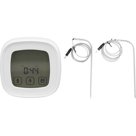Thermomètre à viande numérique avec 2 sondes, écran tactile pour cuisson, barbecue, aimant intégré (1/5)