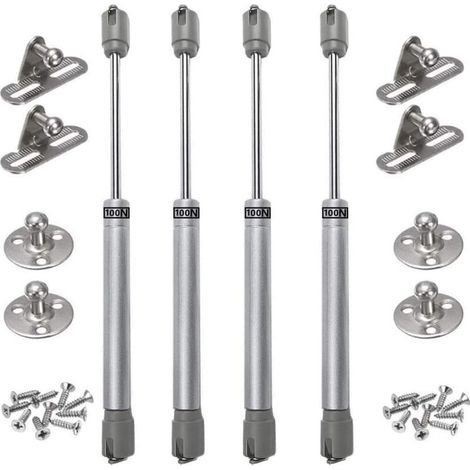 4PCS vérins à gaz 100N verin meuble hydraulique ressort amortisseurs à gaz d'origine porte armoire de cuisine Bras pneumatique pour levage de porte armoire (1/4)