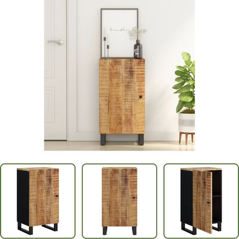 vidaXL Bois de manguier - Buffet avec porte 40x31x75 cm bois massif de manguier (1/5)