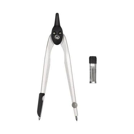 herlitz Zirkelkasten schwarz Zirkel Schnellverstellung 2 teilig (1/3)