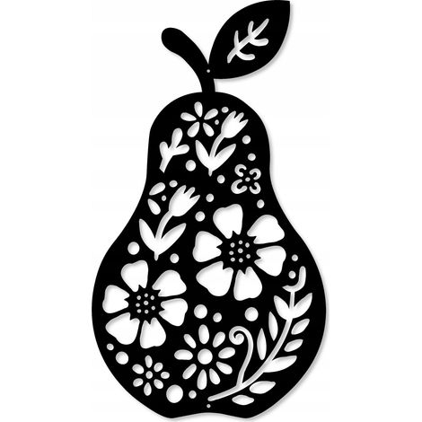 Birnenförmiger Anhänger Z85, durchbrochenes Ornament in Form einer Herbstfrucht, Charm 16x20