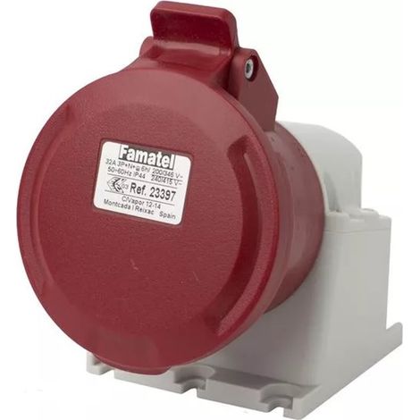 Enchufe fijo 32A 5P 400V rojo IP44 ECO SpeedPRO 23397\P01
