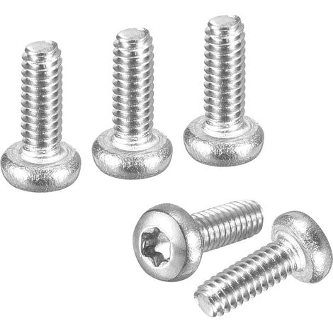 Lot de 50 vis de sécurité Torx à tête cylindrique M2 x 6 mm Bon pour les machines Acier inoxydable 304 Vis de sécurité Torx Ton argenté (1/5)