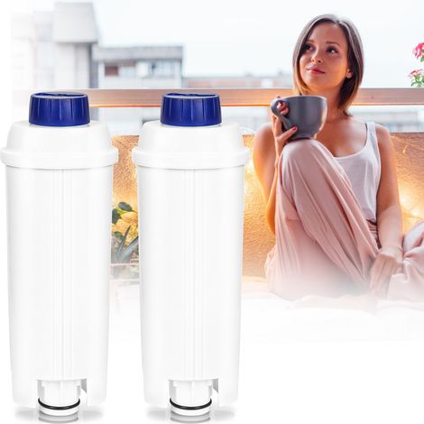Jiubiaz Filtres à eau DeLonghi DLSC002 compatibles x2, machine café ECAM ETAM, charbon actif (1/5)