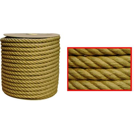 FUNE IN JUTA  - 55 Gr/Mt - RT. 200mt -  8 MM