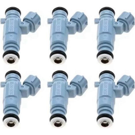 Lot de 6 injecteurs de carburant 35310-38010 compatibles avec Hyundai Santa Fe 2.4L et 3.5L (2001-2006), Kia Optima 2.4L, Amanti et Sorento 3.5L (2002, 2003-2006). (1/5)