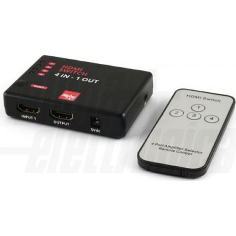 Switch hdmi commutatore alpha elettronica ct221/3, 4 in 1 out con telecomando. alp ct211/6