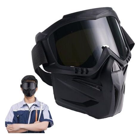 Générique Cagoules de Soudage,Masque de Soudeur Anti Éblouissement Protection des Yeux, Équipement de Sécurité, Résistant Flammes et Chaleur avec Lunettes Auto Obscurcissantes pour Découpe (1/5)