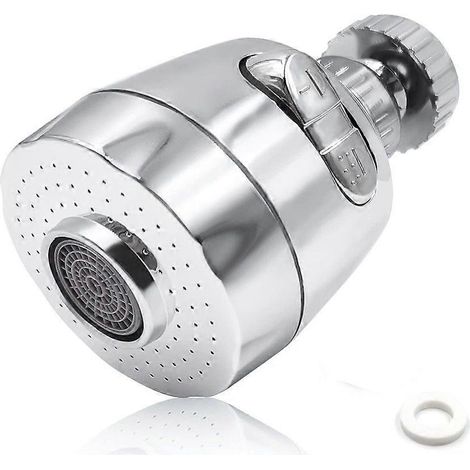 Accessoire de robinet rotatif à 360°, aérateur de robinet, aérateur de robinet avec fonction de filtration, tête de buse universelle réglable, compatible avec deux becs. (1/5)