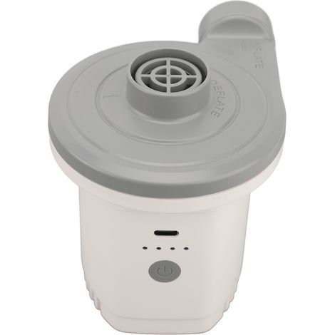 Tragbare elektrische Luftpumpe – Schnelles Aufpumpen/Ablassen der Luft – 2500-mAh-Akku – USB-C-aufladbar, Wüstengrau (1/4)