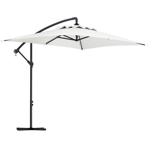 Parasol déporté parasol rectangulaire extérieur manivelle et 6 baleines acier protection UV 294 x 193 x 250 cm (1/5)