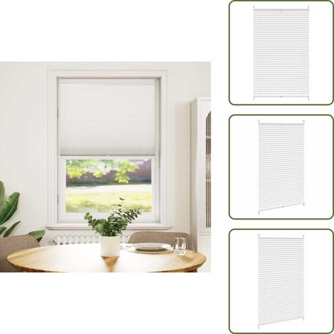Verdunklungsplissee 90×150 cm Weiß - Sonnen- Und Sichtschutz - Verdunklungsrollo - Plissee - Fensterdekoration - Wohnaccessoires (1/5)