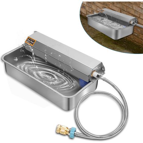 Distributeur d'eau automatique pour chien, distributeur d'eau de 6 L, grand distributeur d'eau en acier inoxydable intérieur/extérieur, convient pour chiens, bétail, poulet, cheval, facile à nettoyer (1/5)