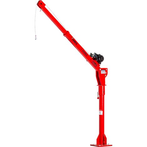 Mw Tools – Grue d'atelier rotative 360° 300kg avec treuil électrique 12V – Bras télescopique 3 longueurs – BK30012