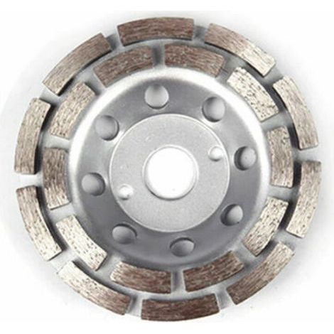 Disque diamant 125mm pour meuleuse – Double rangée – Pour béton, chape et pierre naturelle – Alésage 22,23mm – Enlèvement rapide des matériaux - PDX829