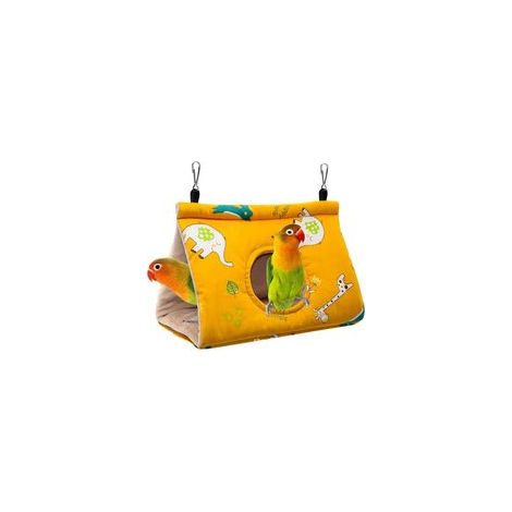 Perroquet Hamac Nid D'oiseau Chaud Doux Hamac en Peluche Suspendu Cage Tente pour Perruche Calopsitte Amazones Cacatoès Canari Cage Jouet M (1/4)