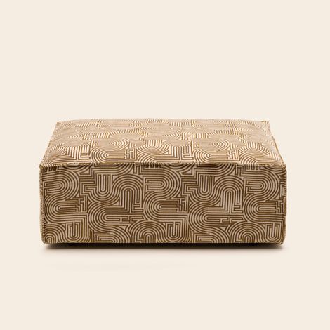 Pouf en Revêtement en chenille bicolore DYONIS