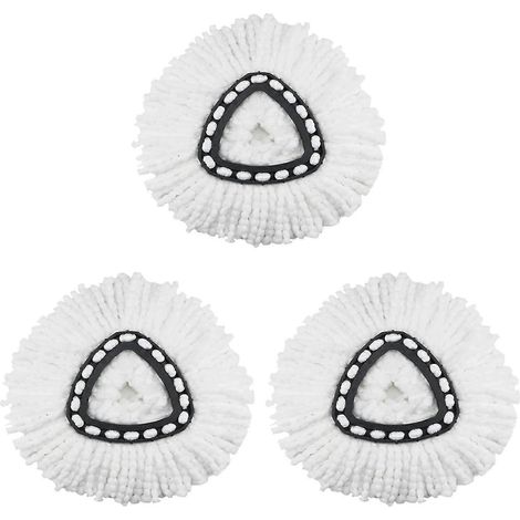 3er-Pack Ersatzköpfe für Wischmopps, kompatibel mit Bodenreinigungs-Mikrofaser-Wischmoppköpfen (1/3)